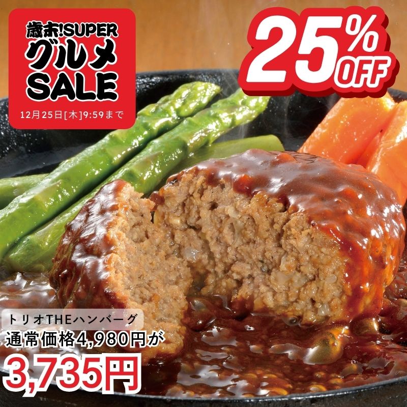 トリオTHEハンバーグ(3種のソースで味わうハンバーグセット)
