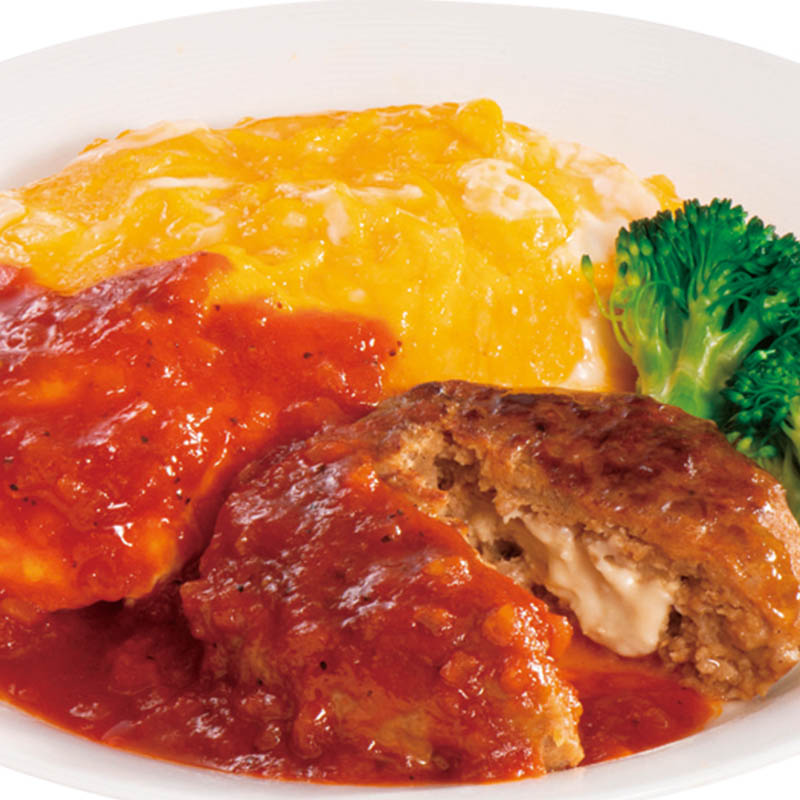 玉子以外は全部冷凍でOK!大人も嬉しいイタリアンハンバーグオム♪